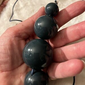 Pilgrim Dark Blue Beaded Necklace